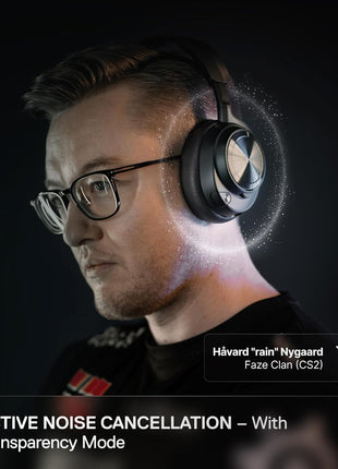 SteelSeries Arctis Nova Pro Wireless Multi-System Gaming Headset - Premium Hi-Fi Drivers - Active Noise Cancellation - Infinity Power System - Stealth Retractable Mic - PC, PS5/PS4, Switch, Mobile