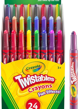 Crayola Twistables Crayons for Kids (24ct) Cute School Supplies for Toddlers, Preschool, Kindergarten, Elementary, Gifts for Boys & Girls, Ages 3, 4, 5