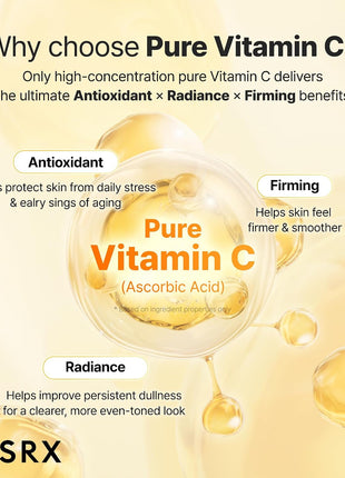 COSRX 23% Pure Vitamin C Serum for Face with Vitamin E, Glutathione, 0.7oz