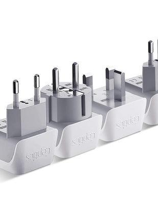 Ceptics Universal Travel Adapter, 35W International Power Adapter with PD & QC 3.0 Dual USB-C, 3 USB Travel Adapter Worldwide, Type I C G A Outlets 110V 220V A/C - EU Euro US UK (11-KU)