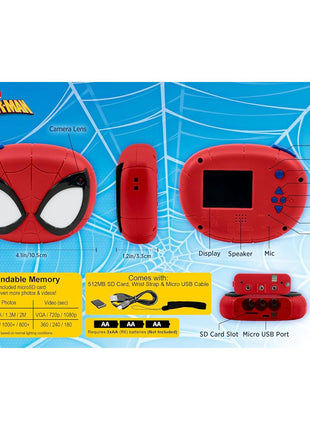 Spiderman Kids Camera with SD Card, Digital Camera for Kids