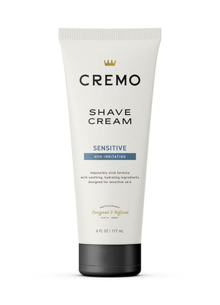 Cremo Sensitive Shave Cream, Astonishingly Superior Ultra-Slick Shaving Cream for Men, Fights Nicks, Cuts and Razor Burn, 6 Fl Oz