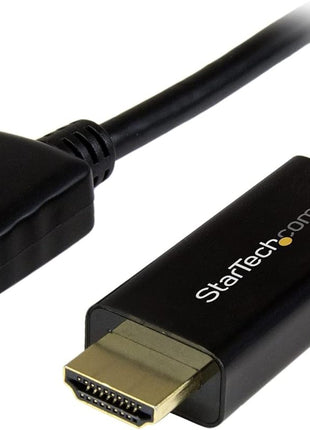 StarTech.com 3ft (1m) DisplayPort to HDMI Cable - 4K 30Hz - DisplayPort to HDMI Adapter Cable - DP 1.2 to HDMI Monitor Cable Converter - Latching DP Connector - Passive DP to HDMI Cord (DP2HDMM1MB)