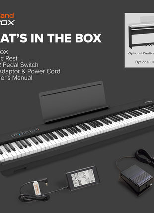 Roland FP 30x | Slim & Stylish 88 Note Digital Piano | Rich Tone & Authentic Ivory Feel | Built In Powerful Amplifier & Stereo Speakers | Onboard Sounds | Black