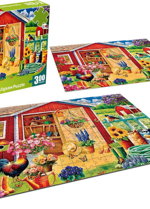 300 Piece Puzzle for Adults Kids Seniors - Beach Surf Shop - Summer Beach Puzzle