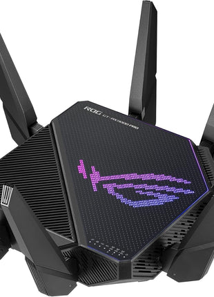ASUS ROG Rapture GT-AX11000 Pro Tri-Band WiFi 6 Extendable Gaming Router, 10G & 2.5G Ports, ASUS RangeBoost Plus, Triple-Level Game Acceleration, Subscription-Free Network Security, AiMesh Compatible
