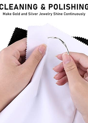 youbay Silver Jewelry Cleaning Cloth - Silver Polishing Cloth for Jewelry, Jewelry Cleaner Cloth for Tarnish Remover, Polishing Cloth for Gold Silver