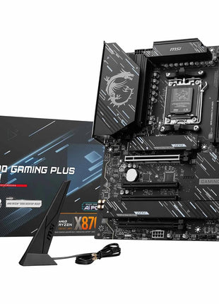 MSI X870 Gaming Plus WiFi Motherboard, ATX - Supports AMD Ryzen 9000/8000 / 7000 Processors, AM5-60A SPS VRM, DDR5 Memory Boost 8200+ MT/s (OC), PCIe 5.0 x16 & 4.0 x16, M.2 Gen5, Wi-Fi 7, 5G LAN