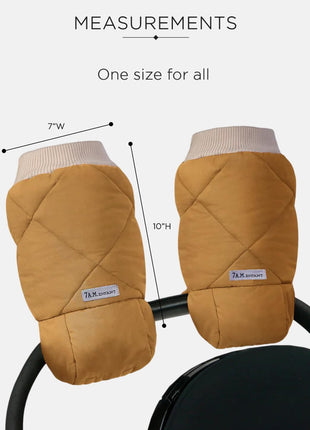 7AM Enfant Stroller Warmmuffs Gloves - Anti-Freeze Stroller Mittens for Handlebars, Water Repellent Hand Warmer Muff for Cold Weather, Plush Lined Stroller Warmmuffs | Winter Stroller Accessories