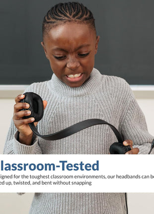 Cyber Acoustics Stereo PC Headset (AC-6008), 3.5mm Connection, Unidirectional Microphone with Flexible Boom for PC & Mac; Perfect for Classroom or Home