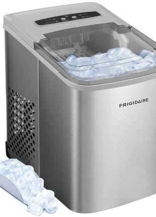 Frigidaire 26 Lbs per Day Portable Compact Maker, Ice Making Machine, Stainless, Medium