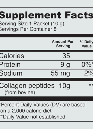 Vital Proteins Hydrolyzed Collagen Peptides Powder Supplement (Type I & III), 8ct Travel Packs (10g per Serving) - Dairy & Gluten Free, Unflavored