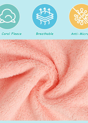 HOMEXCEL Baby Washcloths 24 Pack-Microfiber Coral Fleece Baby Bath Face Towel 7 x 9 Inch Extra Absorbent and Soft Burp Cloth and Wash Cloths for Newborn-Infants and Toddlers-Gentle On Sensitive Skin