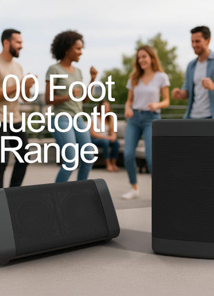 OontZ Angle 3 (4th Gen) – Portable Bluetooth Speaker, 12W Stereo Sound, 24 Hour Playtime, Rich Bass, 100 Foot Wireless Range, Waterproof, Home, Outdoor, Travel, Great Gift (Black)