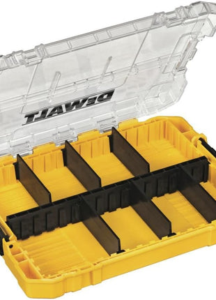 DEWALT Tool Box, Medium 8-Compartments Small Parts Organizer, Portable Tough Case Screw Organizer Toolbox with Customazible Dividers (DWAN2190)