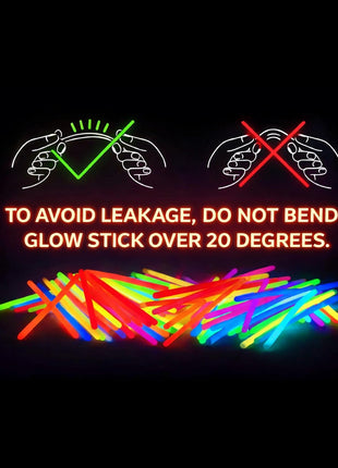 PartySticks Glow Sticks Party Supplies 100pk - 8 Inch Glow in the Dark Light Up Sticks Party Favors, Glow Party Decorations, Neon Party Glow Necklaces and Glow Bracelets with Connectors
