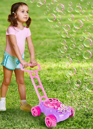ArtCreativity Bubble Lawn Mower for Toddlers 1-3, Bubble Machine for 1-Year-Old Girl Gifts, Toddler Outdoor Toys for 2-Year-Old Girl Birthday Gift, Push Summer Gardening Toys for Toddlers Age 1 2 3 +