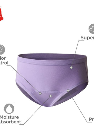 Hanes Toddler Girls' Potty Trainer Brief, Moisture-Wicking Panty, Odor Protection Potty Trainer Underwear, 6-Pack