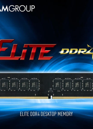 TEAMGROUP Elite DDR4 16GB Single 2666MHz (PC4-21300) CL19 Unbuffered Non-ECC 1.2V UDIMM 288 Pin PC Computer Desktop Memory Module Ram Upgrade - TED416G2666C1901