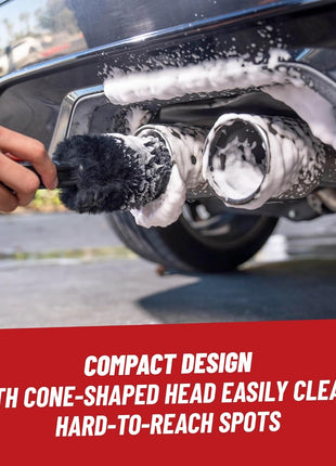 Chemical Guys Gerbil Wheel and Rim Cleaning Brush - Soft Natural Bristle Detailing Tool for Tires, Exhausts & Delicate Surfaces - Wheel Cleaner Brush to Safely Clean Brake Dust, Grime and Dirt, 1 Pack
