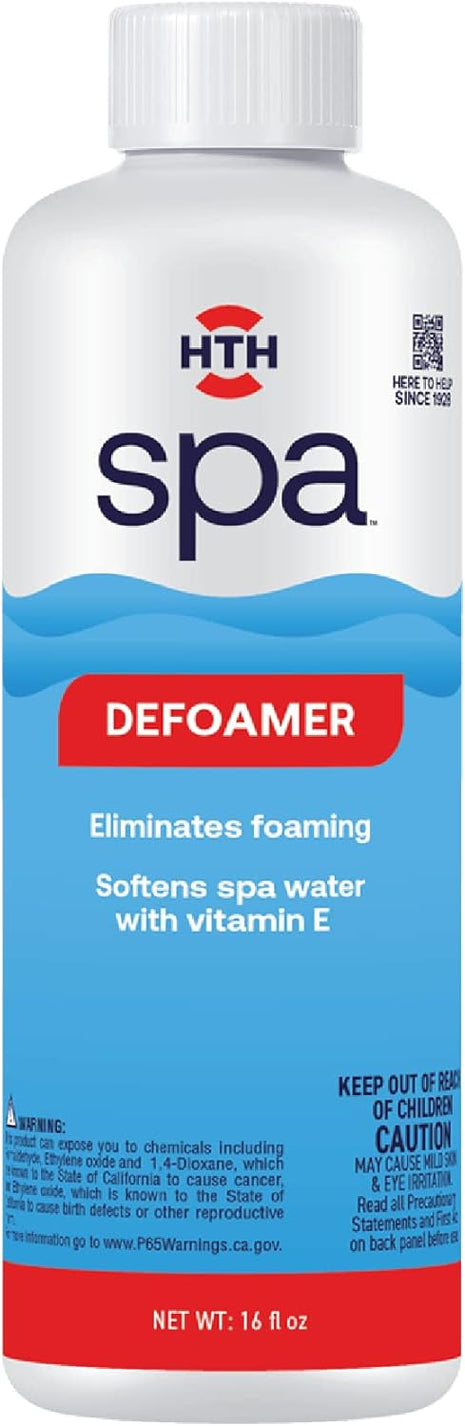 HTH Spa 86116 Defoamer, Spa & Hot Tub Chemical Eliminates Foaming, Softens Water, 16 oz
