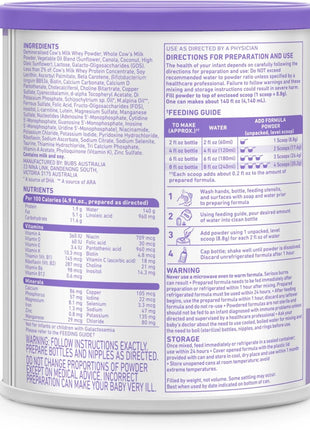 Bubs Essential Infant Formula, with Iron, Cow Milk-Based Powder, for Infants 0-12 Months, Made with Non-GMO Milk, 20 oz