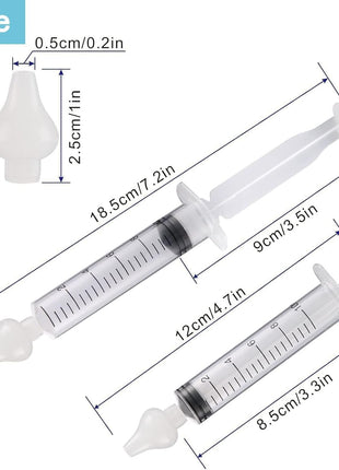 Silicone Baby Nasal Aspirator,Syringe Nasal Irrigator,10ml Nasal Irrigator Portable Infant Nose Cleaner Nose Aspirator with Cleanable (Transparent)