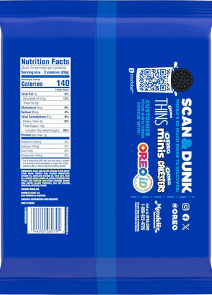 OREO Double Stuf Chocolate Sandwich Cookies, Party Size, 24.95 oz