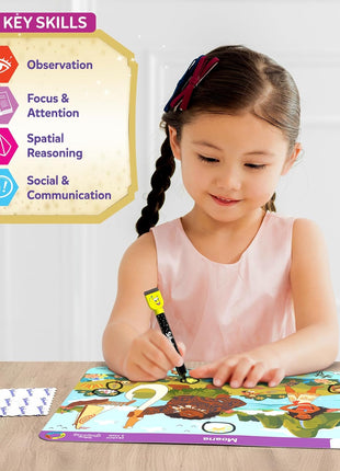 Skillmatics Search and Find Preschool Toy – Disney Princess, Gift for Kids | Write & Wipe Mats, Back to School, Learning & Educational Toy, Handwriting Aid, Toddlers & Kids, Arts & Crafts, Ages 3, 4, 5