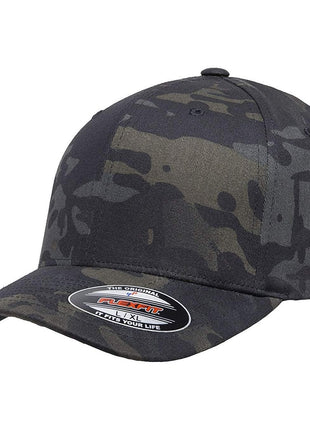 Yupoong Mens Athletic Fitted Baseball Cap, Black, Large-X-Large US