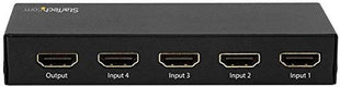StarTech.com HDMI 2.0 Switch - 4 Port - 4K 60Hz - HDMI Automatic Video Switch Box - Multi Port Hub w/ 1 In 4 Out Functionality (VS421HD20)