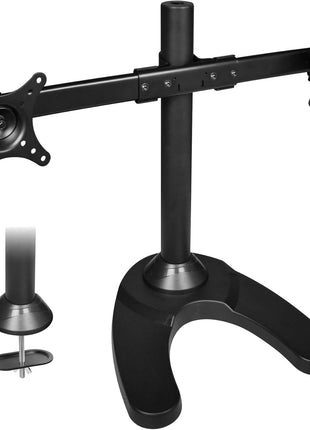 SIIG Accessory CE-MT1712-S2 Side-by-Side Dual Monitor Desk Stand 13inch to 27inch Retail,Black