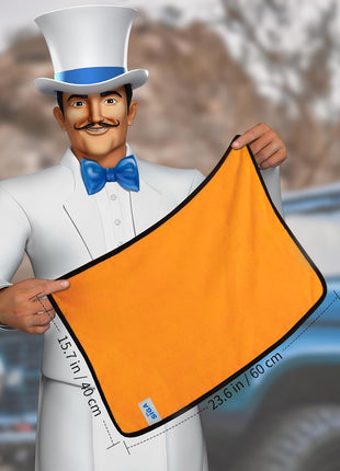MR.SIGA Professional Microfiber Towels for Cars, Scratch Free, 6 Pack | Dual-sided car washing and detailing towels, gold, 40 x 60 cm(15.7 x 23.6 inch)