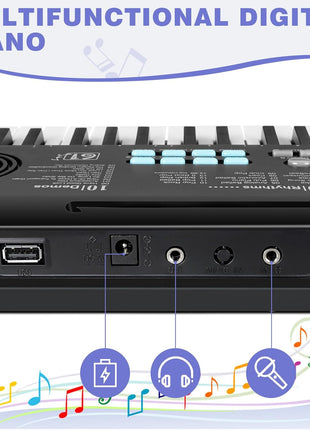 61 key keyboard Piano,Portable Electronic Digital Piano,Built In Dual Speakers,Rich Teaching Content,Electronic Piano Suitable For Beginners