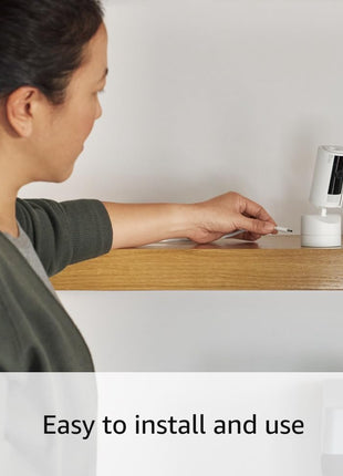 Ring Pan-Tilt Indoor Cam (newest model), See all around your home or business with 360° pan coverage, HD video, plus Two-Way Talk, White