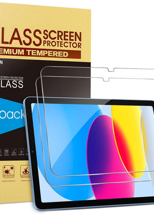 SPARIN 2 Screen Protector for iPad A16 /10th Gen 2025/2022, [11''/10.9''] | 2 Pack for iPad 11th/10th Gen,Tempered Glass,Case Friendly, Anti-Scratch, Touch Sensitive, Apple Pencil Compatible