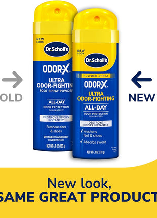 Dr. Scholl?? Odor x ODOR FIGHTING Spray Powder // All Day Odor Protection and Sweat Absorption   Packaging May Vary