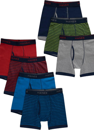 Hanes Boys' Underwear Boxer Briefs Or Briefs Pack, 8 Or 12 Pack, Cotton Stretch Underwear for Boys & Toddler Boys