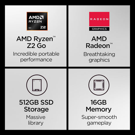 Lenovo Legion Go S - 2025 - Mobile Gaming Console - AMD Radeon graphics - 8 inch PureSight IPS Display - 120Hz - AMD RyzenTM Z2 Go - 16GB Memory - 512GB Storage - Glacier White - Free PC Game Pass