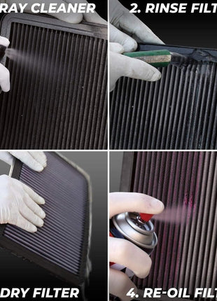 K&N Air Filter Cleaning Kit: Aerosol Filter Cleaner and Oil Kit; Restores Engine Air Filter Performance; Service Kit-99-5000, Multi