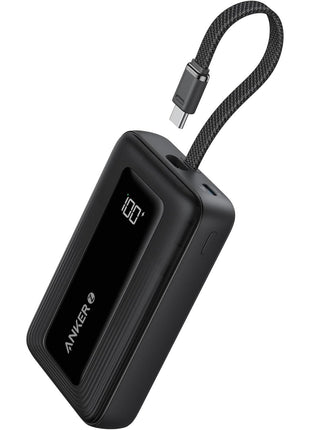 Anker Portable Charger, 10,000mAh 30W Power Bank, USB-C in and Out Fast Charging Battery Pack, Travel Essential Phone Power Bank, for iPhone 16/15, iPad, MacBook, Galaxy, Google, and More
