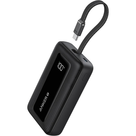 Anker Portable Charger, 10,000mAh 30W Power Bank, USB-C in and Out Fast Charging Battery Pack, Travel Essential Phone Power Bank, for iPhone 16/15, iPad, MacBook, Galaxy, Google, and More