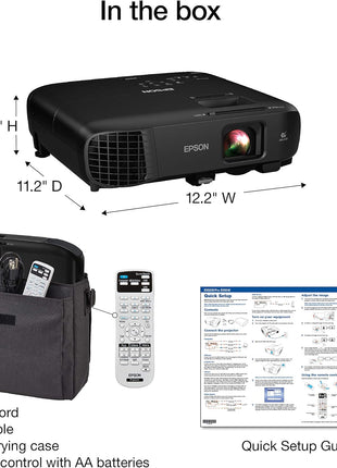 Epson Pro EX9240 3-Chip 3LCD Full HD 1080p Wireless Projector - 4,000 Lumens Color & White Brightness - Miracast - 2 HDMI - Built-in Speaker - 16,000:1 Contrast Ratio