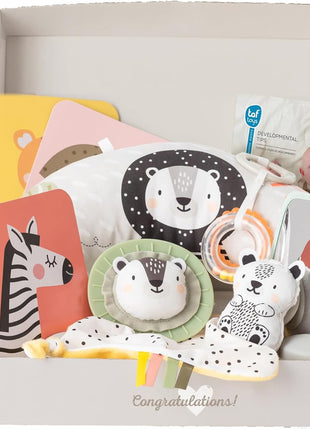 Taf Toys Newborn Developmental Toy Kit, Perfect for Boys and Girls, Includes 12 Essential Boy and Girl Toys for Learning and Stimulation, Ideal New Baby Gift Basket