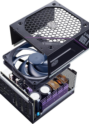 Cooler Master V Platinum 1600 V2 Power Supply, PCIe 5.1 Ready | Certification Cybenetics Platinum & Noise Standard ++, 80 PLUS Platinum, 1600W, ATX 3.1, Dual 12V-2x6 Cable, Fully Modular