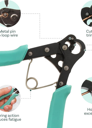 The Beadsmith Vintaj One Step Looper – Create and Trim Consistent 1.5 mm Loops for Jewelry Making, Use With 24-18g Craft Wire