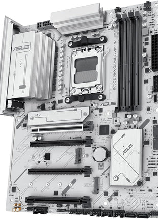 ASUS B650E MAX Gaming WiFi W – AMD B650 AM5 ATX Motherboard, White PCB, DDR5, PCIe 5.0, 3X M.2, Wi-Fi 6E, 2.5Gb LAN, USB 10Gbps Type-C, DisplayPort, HDMITM, BIOS FlashbackTM, Aura Sync, Advanced AI PC
