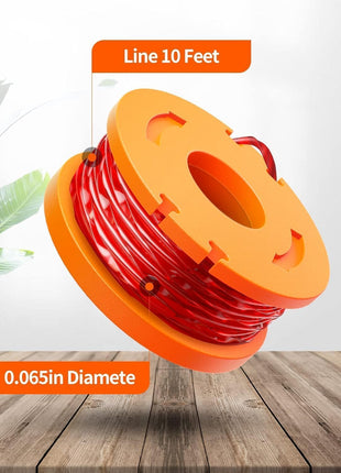 15 Pack (WA0010)Replacement Trimmer Line Spool Compatible with Worx Weed Eater, 0.065 inch Trimmer Line Refills for Worx Trimmer,Weed Wacker String Replacement Parts(12 Trimmer Spools,3 Trimmer Caps)