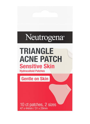 Neutrogena Acne Patches for Sensitive Skin, Triangle Patches, 10 ct | Triangle Blemish Patches For Sensitive Skin, Hydrocolloid Patch, Visibly Shrinks Pimples Overnight