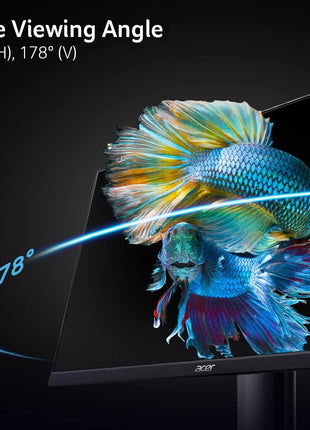 acer KB242Y - 23.8 Inch IPS Zero-Frame Full HD (1920 x 1080) Monitor | Tilt | Up to 120Hz Refresh | 1ms (VRB) | sRGB 99% | HDMI & VGA Ports | Adaptive-Sync Support (FreeSync Compatible)